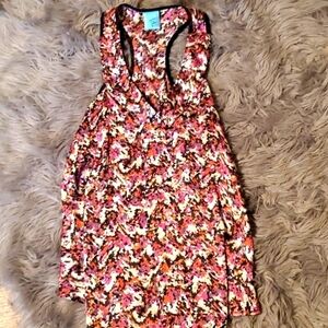 H.i.p flowered silk tank top. Size M